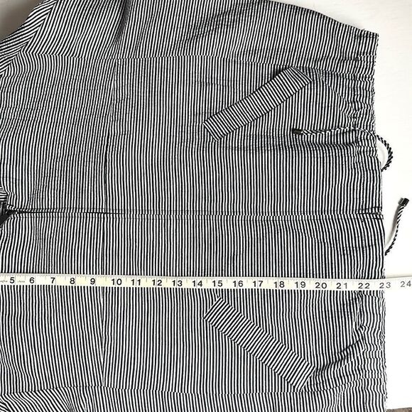 Christian Wijnants Linen Cotton Striped Lightweight Batwing Sleeves Zip Jacket - Picture 15 of 16